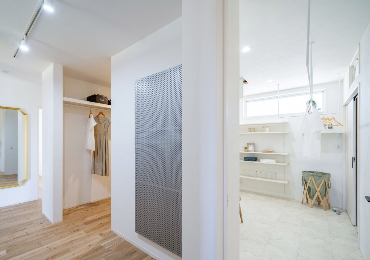 白を基調としたランドリースペース